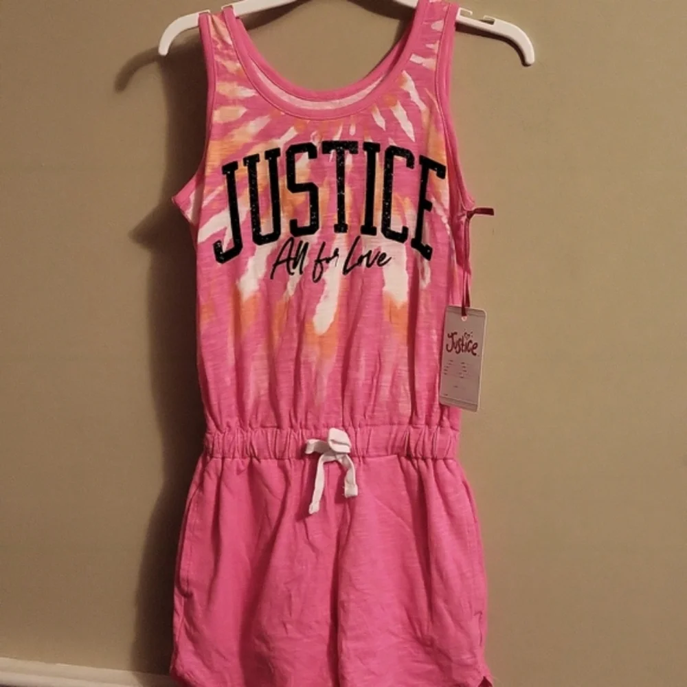 Justice Girls Hot Pink Romper